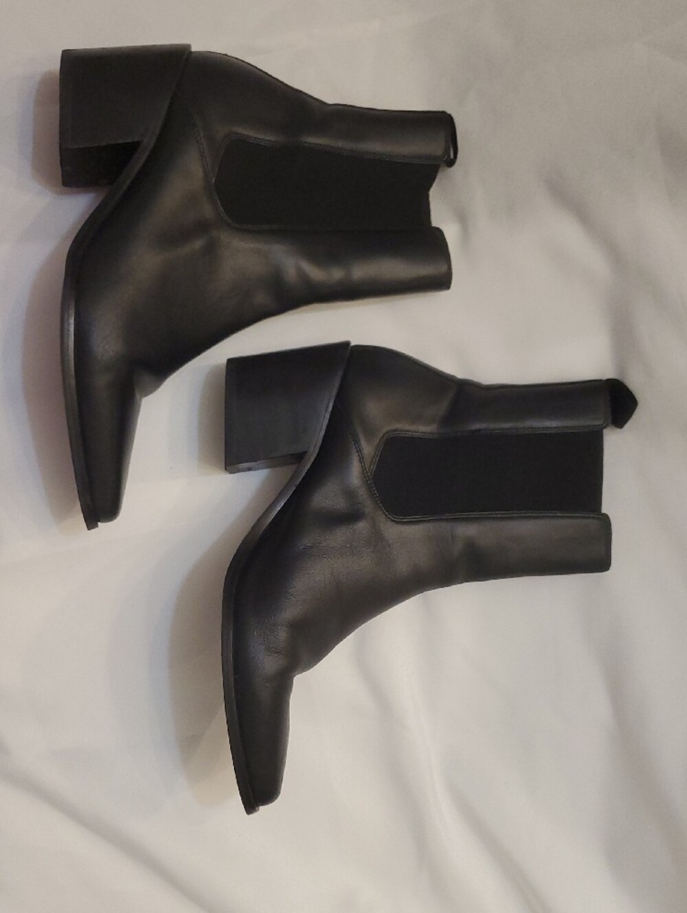 Beckett Simonon Black Leather Ankle Boots with Block Heel Women's 7.5 - Picture 14 of 16